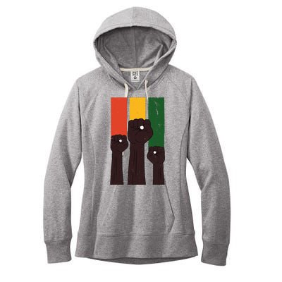 Black History Month Fist Pride Women's Fleece Hoodie