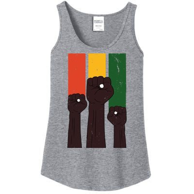 Black History Month Fist Pride Ladies Essential Tank