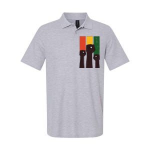 Black History Month Fist Pride Softstyle Adult Sport Polo