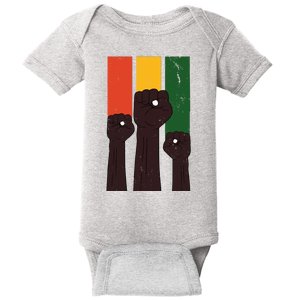 Black History Month Fist Pride Baby Bodysuit