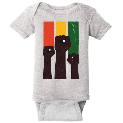 Black History Month Fist Pride Baby Bodysuit