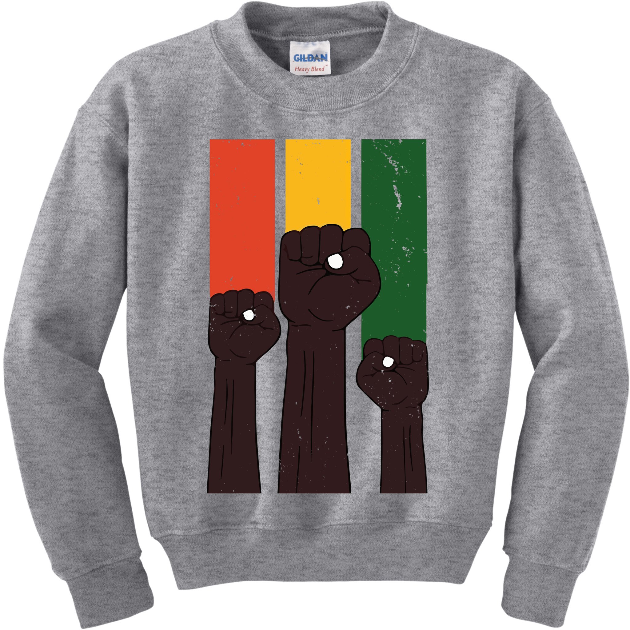 Black History Month Fist Pride Kids Sweatshirt