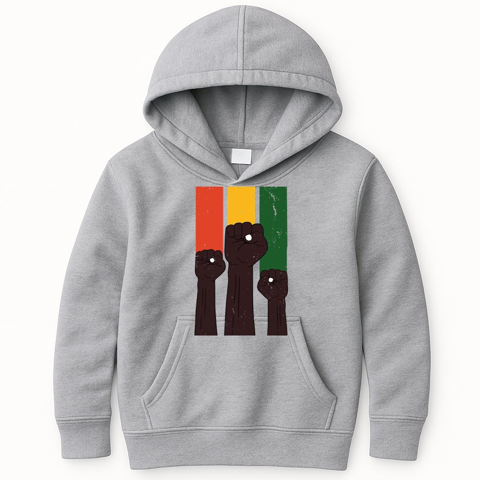 Black History Month Fist Pride Kids Hoodie