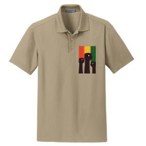 Black History Month Fist Pride Dry Zone Grid Polo