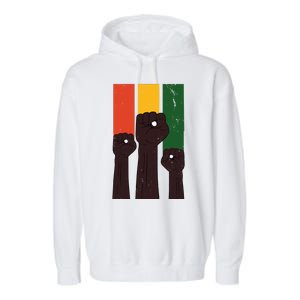 Black History Month Fist Pride Garment-Dyed Fleece Hoodie