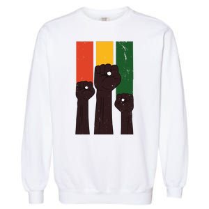 Black History Month Fist Pride Garment-Dyed Sweatshirt