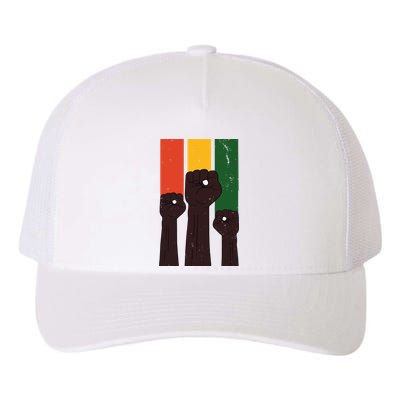 Black History Month Fist Pride Yupoong Adult 5-Panel Trucker Hat