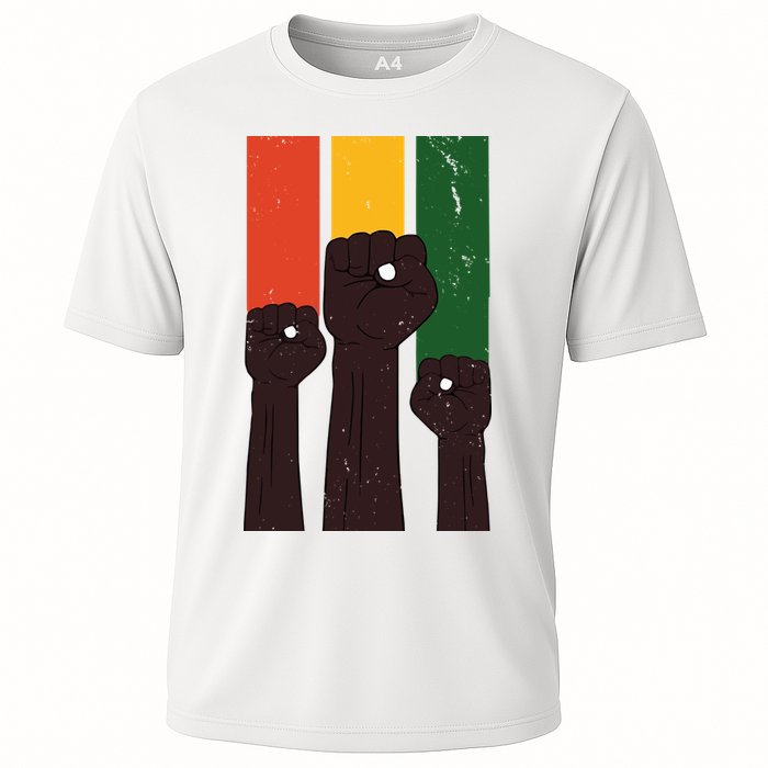 Black History Month Fist Pride Cooling Performance Crew T-Shirt