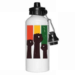 Black History Month Fist Pride Aluminum Water Bottle