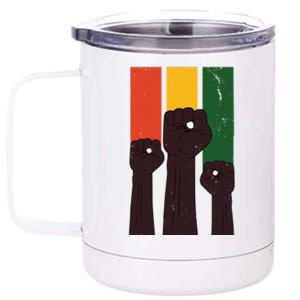 Black History Month Fist Pride 12 oz Stainless Steel Tumbler Cup