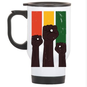 Black History Month Fist Pride Stainless Steel Travel Mug