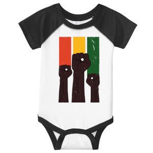 Black History Month Fist Pride Infant Baby Jersey Bodysuit