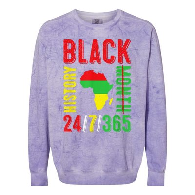 Black History Month 247365 Gift Pride African American Colorblast Crewneck Sweatshirt