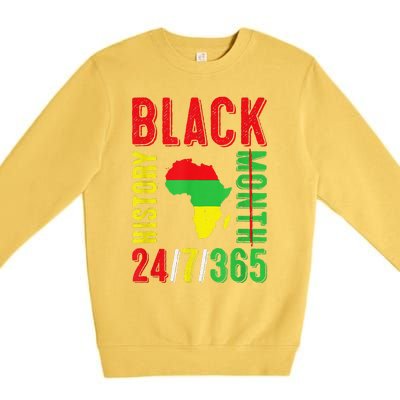 Black History Month 247365 Gift Pride African American Premium Crewneck Sweatshirt