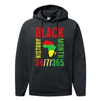 Black History Month 247365 Gift Pride African American Performance Fleece Hoodie