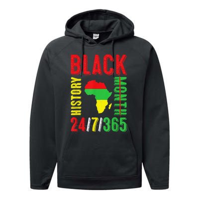 Black History Month 247365 Gift Pride African American Performance Fleece Hoodie