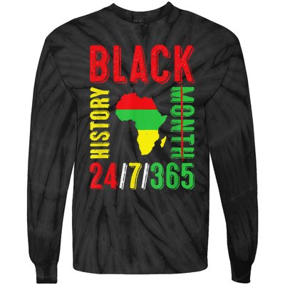 Black History Month 247365 Gift Pride African American Tie-Dye Long Sleeve Shirt