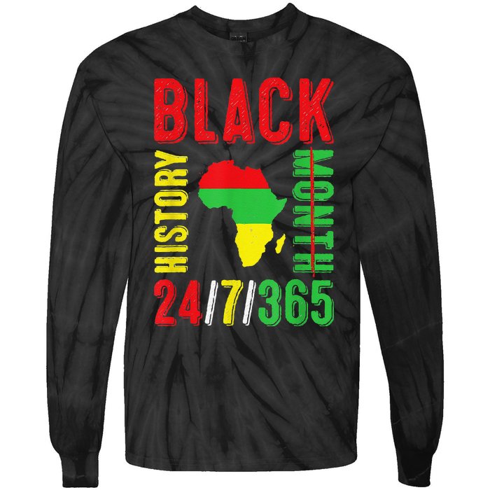 Black History Month 247365 Gift Pride African American Tie-Dye Long Sleeve Shirt