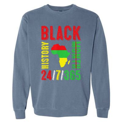 Black History Month 247365 Gift Pride African American Garment-Dyed Sweatshirt