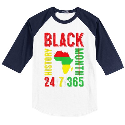 Black History Month 247365 Gift Pride African American Baseball Sleeve Shirt