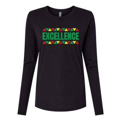 Black History Month Decorations, Excellence Black History Womens Cotton Relaxed Long Sleeve T-Shirt