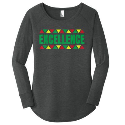 Black History Month Decorations, Excellence Black History Women's Perfect Tri Tunic Long Sleeve Shirt