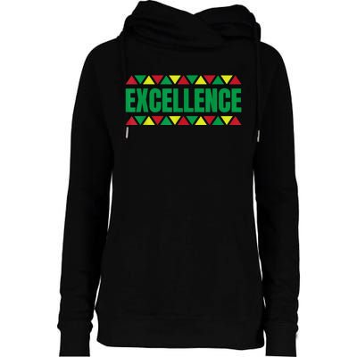 Black History Month Decorations, Excellence Black History Womens Funnel Neck Pullover Hood