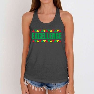 Black History Month Decorations, Excellence Black History Women's Knotted Racerback Tank