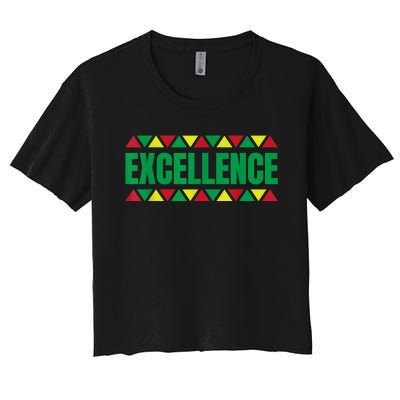 Black History Month Decorations, Excellence Black History Women's Crop Top Tee