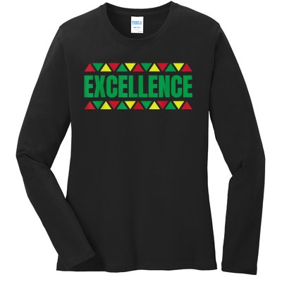 Black History Month Decorations, Excellence Black History Ladies Long Sleeve Shirt