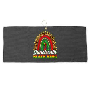 Black History Melanin King Juneteenth Independence Rainbow Gift Large Microfiber Waffle Golf Towel