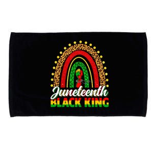 Black History Melanin King Juneteenth Independence Rainbow Gift Microfiber Hand Towel