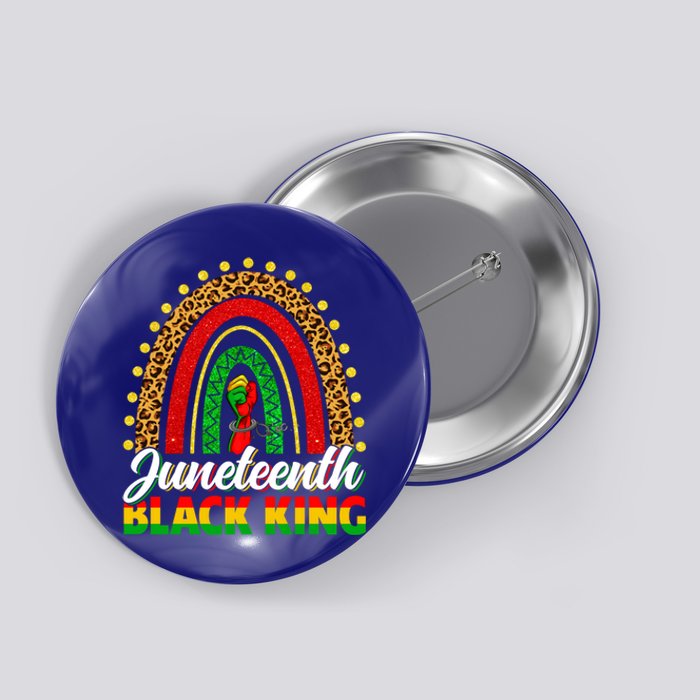 Black History Melanin King Juneteenth Independence Rainbow Gift Button