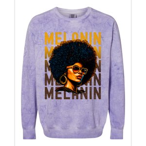 Black History Month Afro Lover Black Strong Women Afro Love Melanin African Girl Colorblast Crewneck Sweatshirt