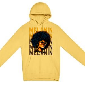 Black History Month Afro Lover Black Strong Women Afro Love Melanin African Girl Premium Pullover Hoodie