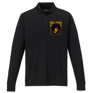 Black History Month Afro Lover Black Strong Women Afro Love Melanin African Girl Performance Long Sleeve Polo