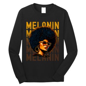 Black History Month Afro Lover Black Strong Women Afro Love Melanin African Girl Long Sleeve Shirt