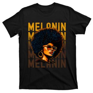 Black History Month Afro Lover Black Strong Women Afro Love Melanin African Girl T-Shirt