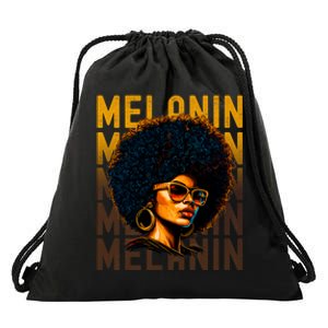 Black History Month Afro Lover Black Strong Women Afro Love Melanin African Girl Drawstring Bag