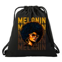 Black History Month Afro Lover Black Strong Women Afro Love Melanin African Girl Drawstring Bag