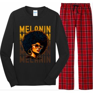 Black History Month Afro Lover Black Strong Women Afro Love Melanin African Girl Long Sleeve Pajama Set