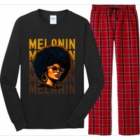 Black History Month Afro Lover Black Strong Women Afro Love Melanin African Girl Long Sleeve Pajama Set