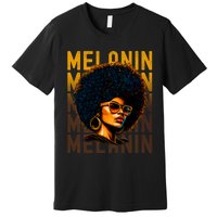 Black History Month Afro Lover Black Strong Women Afro Love Melanin African Girl Premium T-Shirt