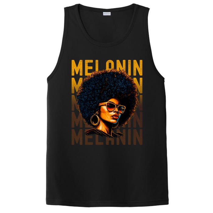 Black History Month Afro Lover Black Strong Women Afro Love Melanin African Girl PosiCharge Competitor Tank