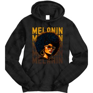 Black History Month Afro Lover Black Strong Women Afro Love Melanin African Girl Tie Dye Hoodie