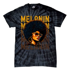 Black History Month Afro Lover Black Strong Women Afro Love Melanin African Girl Tie-Dye T-Shirt