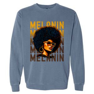 Black History Month Afro Lover Black Strong Women Afro Love Melanin African Girl Garment-Dyed Sweatshirt