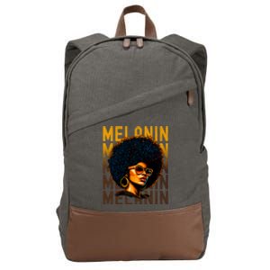 Black History Month Afro Lover Black Strong Women Afro Love Melanin African Girl Cotton Canvas Backpack