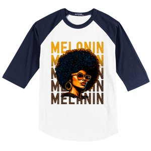 Black History Month Afro Lover Black Strong Women Afro Love Melanin African Girl Baseball Sleeve Shirt