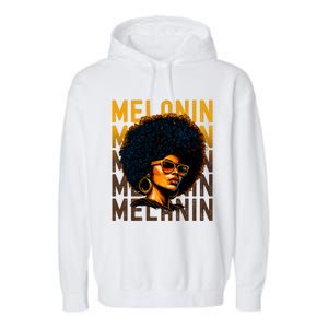 Black History Month Afro Lover Black Strong Women Afro Love Melanin African Girl Garment-Dyed Fleece Hoodie